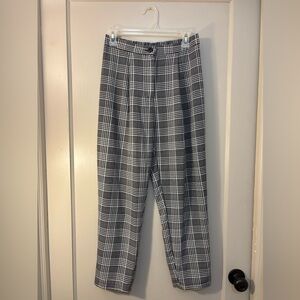 Women’s Black and White Plaid Pants